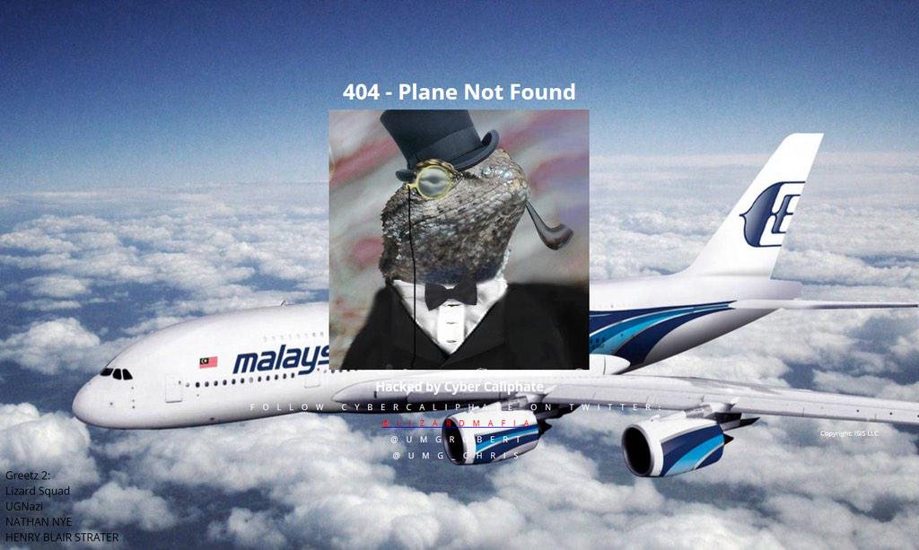 Взломщики PSN и Xbox Live напали на сайт Malaysia Airlines и пошутили про пропавший самолет. - Изображение 1 Взломщики PSN и Xbox Live напали на сайт Malaysia Airlines и пошутили про пропавший самолет. - Изображение 1