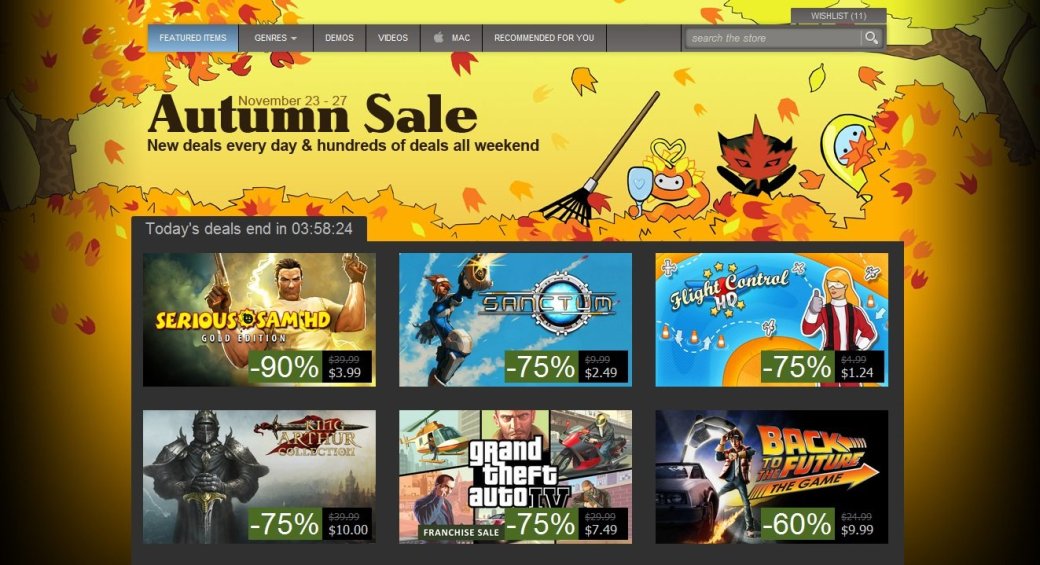 Осенняя распродажа в Steam начнется на неделе - Изображение 1 Осенняя распродажа в Steam начнется на неделе - Изображение 1