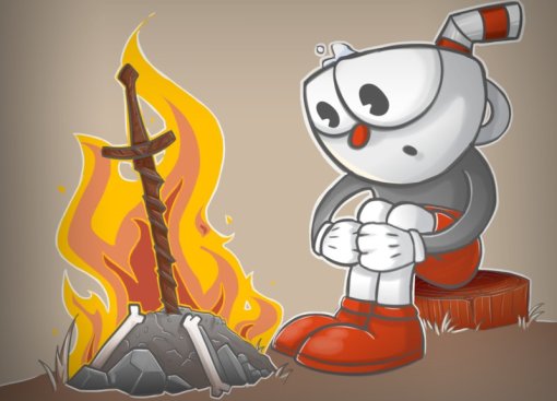 Вы должны это видеть: геймплей Dark Souls анимировали в стиле Cuphead!