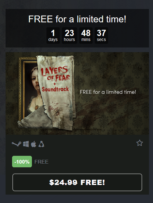 Хоррор Layers of Fear для Steam можно получить совершенно бесплатно благодаря Humble Bundle!